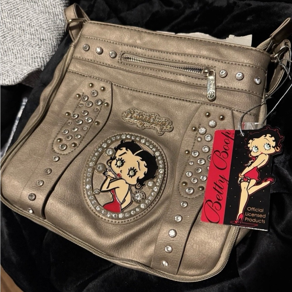 Betty Boop Metallic Crossbody Bag